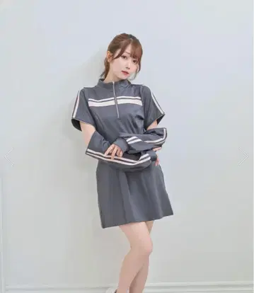 2way jersey mini one piece 차콜