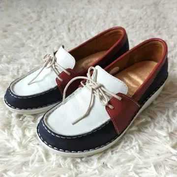 새상품급 HPS 트레디셔널 데크 슈즈 가죽 건강 신발 22.5cm