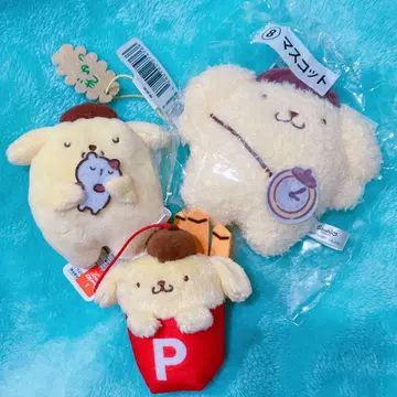 산리오 폼폼 푸딩 마스코트 봉제 인형 세트