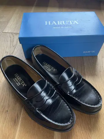 HARUTA 블랙 로퍼 24.5cm