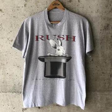 XZ535 90s RUSH 티셔츠 PRESTO 1990 투어 밴딩