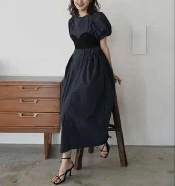뷔스티에 퍼프 원피스 maison raview