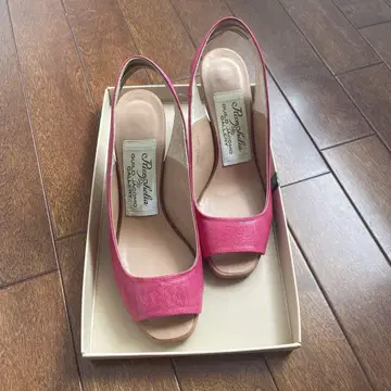 핑크 오픈토 샌들 23.5cm