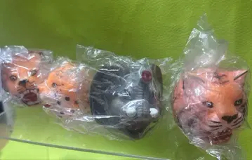 동물 피규어 볼 4개 세트 호랑이, 레오파드, 사자, 코끼리