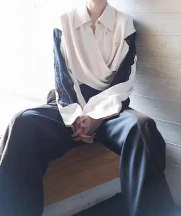 JOURNAL STANDARD KIARI 빈티지 크로스 랩 셔츠