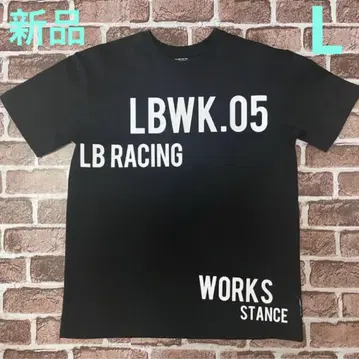 LIBERTY WALK 상의 반팔 티셔츠 블랙 프린트 로고