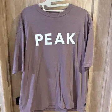 스노우피크 PEAK 로고 티셔츠 L 사이즈 브라운