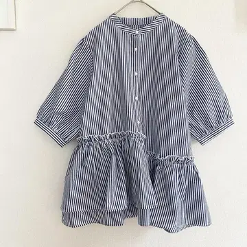 5분 소매 페플럼 개더 블라우스 2415