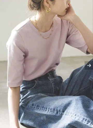 2024SS NOBLE 수빈 코튼 5부 소매 티셔츠