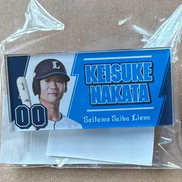 사이타마 세이부 라이온스 나카타 케이스케 아크릴 배지 전 선수 네임