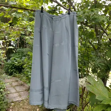 기모노 리메이크 겉옷 와이드 팬츠 그레