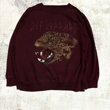 DEF LEPPARD 반트 맨투맨 버건디 XL
