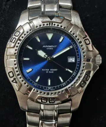 카시오 CASIO 다이버 100M 손목시계 작동품 쿼츠 절판 레어 작동