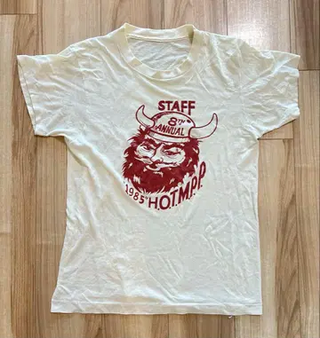빈티지 구제 의류 티셔츠 1985년 H.O.T.M.P.P. 스태프