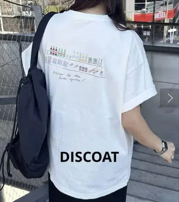 DISCOAT 디스코트 백 프린트 티셔츠