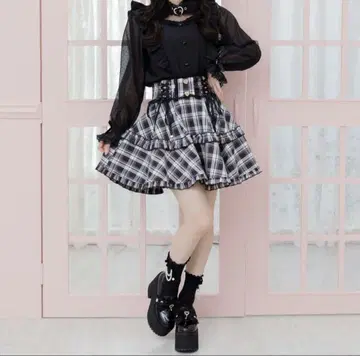 ROJITA 로지타 레이스업 프릴 플레어 스커트
