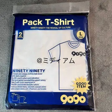 9090 Pack T-Shirt 2장 세트 L 사이즈 팩 T