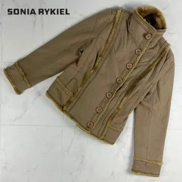 새상품급 소니아 리키엘 패딩 자켓 베이지 사이즈 34*KC308