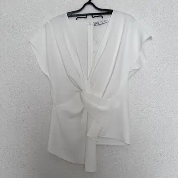 미사용 새상품/택 포함/자라/ZARA/상의/셔츠 블라우스/반팔/화이트