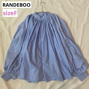 랑데부 Balloon volume shirt 블루 프리 사이즈