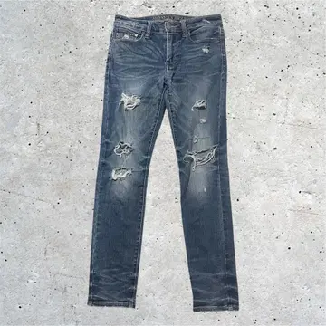 American Eagle 스키니 데님 데미지 팬츠 새상품급 블루