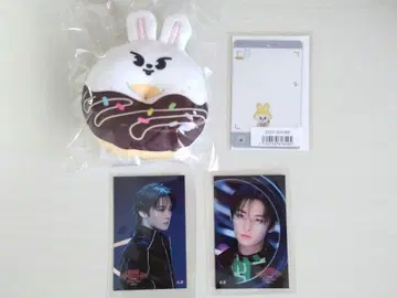 StrayKids Lee 비트 도넛 참 클리어 트레이딩 카드 스티커