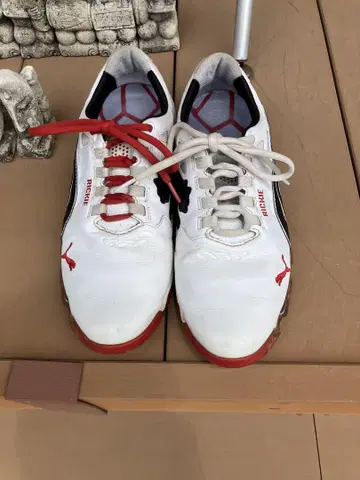 Puma 골프화 화이트/레드/블랙