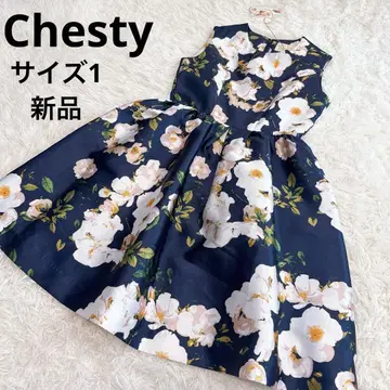 Chesty 까멜리아 원피스 택 포함 새상품 네이비