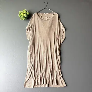 루필 소프트 리브 백 드레이프 T 슬리브리스 최근 프리 사이즈