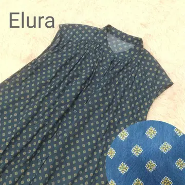 Elura 엘루라 롱 원피스 슬리브리스 프로방스 패턴 프리