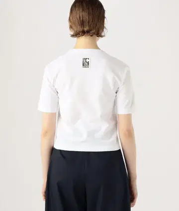 CABaN 드라이 수빈 코튼 하프 슬리브 티셔츠 화이트