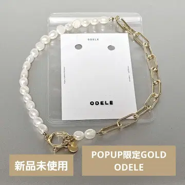 ODELE 오돌 POPUP 한정판 골드 펄 목걸이 초커