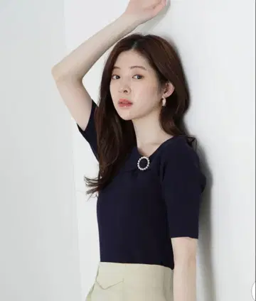 펄 디자인 니트