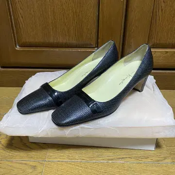 긴자 카네마츠] 펌프스 블랙 가죽 23cm