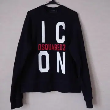 DSQUARED2 ICON 로고 블랙 맨투맨 S