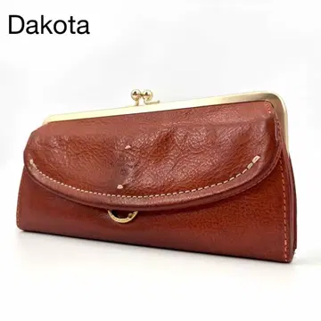 새상품급 Dakota 다코타 장지갑 가마구치 브라운 가죽