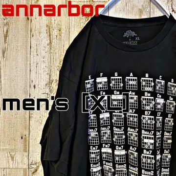 CC-5 [annarbor] 프린트 티셔츠 men's [XL] 블랙