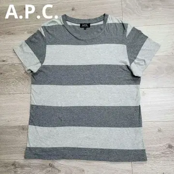 아페쎄(A.P.C.) 보더 티셔츠 그레이 M 사이즈 남녀 공용