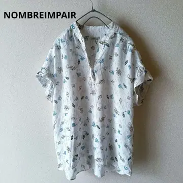 NOMBREIMPAIR 블라우스 스키퍼 바다 생물 프렌치 슬리브