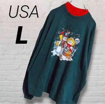 90s USA 빈티지 미국 빈티지 의류 맨투맨 [L] 트레이닝복 눈