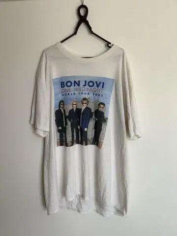 00's VINTAGE BON JOVI 2001 투어 밴딩 티셔츠