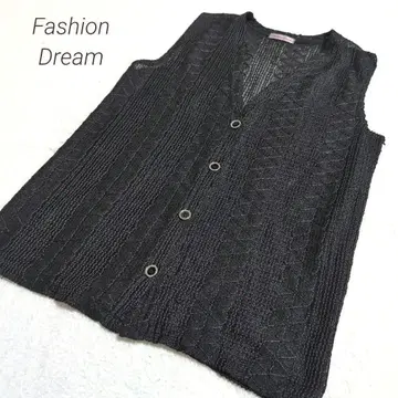 Fashion Dream 빈티지 전체 자수 세련된 버튼 시스루 가디건