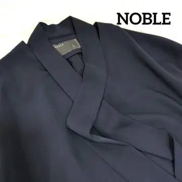NOBLE 노블 보타이 원피스 네이비 고급스러운 드레이프감 소재