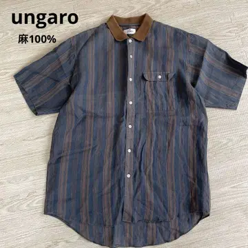 [레어] ungaro 웅가로 셔츠 버튼 셔츠 린넨 셔츠 반팔