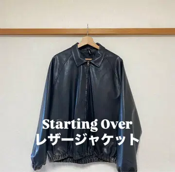 Starting Over 블랙 가죽 자켓