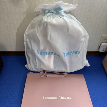 Samantha Thavasa 파랑 스트라이프 토트백