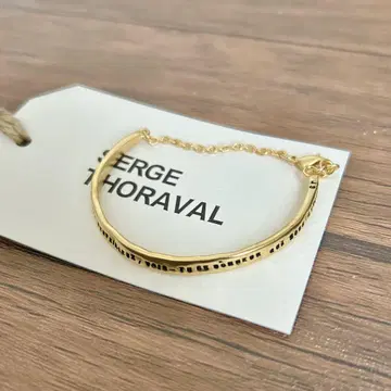 SERGE THORAVAL 세르주 토라발 행복의 수갑 골드 팔찌