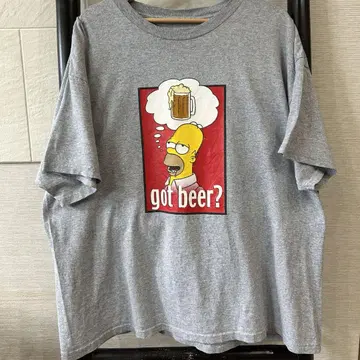 90s GOT BEER ? 심슨 프린트 티셔츠 빈티지