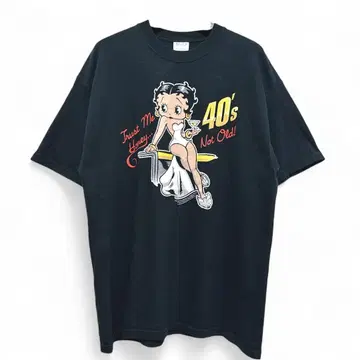 Betty Boop 구제 의류 90s 티셔츠 1995 카피라이트 797