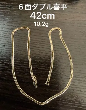 6면 더블 키헤이 목걸이 42cm 10.2g